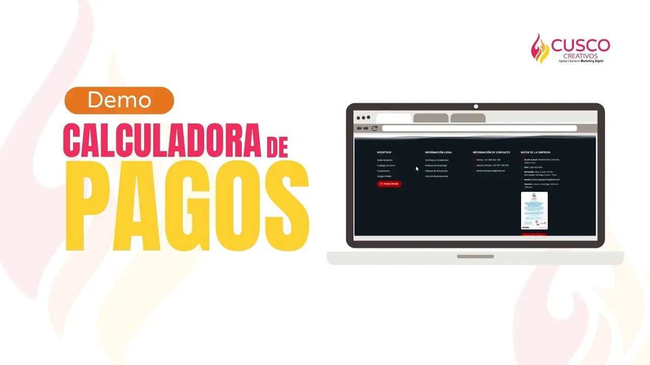 Calculadora de pagos para agencias de viajes: demo del sistema