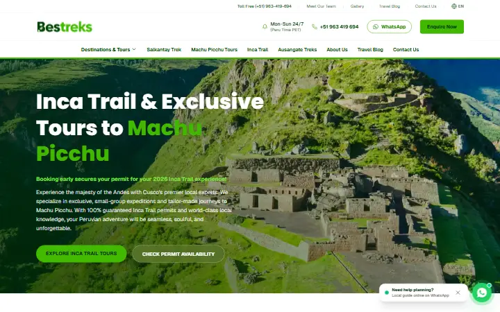 Captura del sitio web de Bestreks