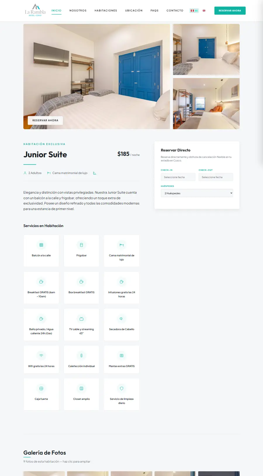Habitación del sitio web de La Rambla Hotel