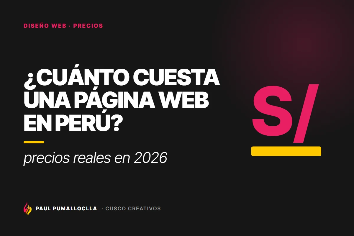 Portada del artículo «¿Cuánto cuesta una página web en Perú en 2026? Precios reales» de Cusco Creativos