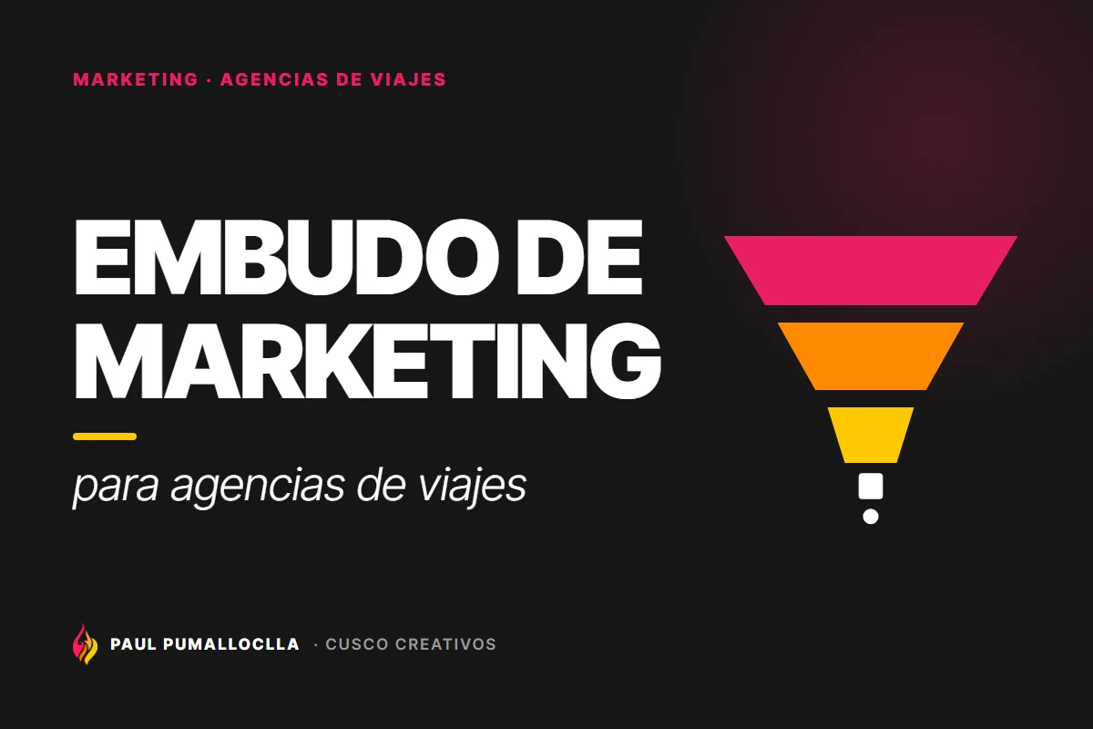 Portada del artículo «Embudo de marketing para agencias de viajes: etapas y ejemplo» de Cusco Creativos